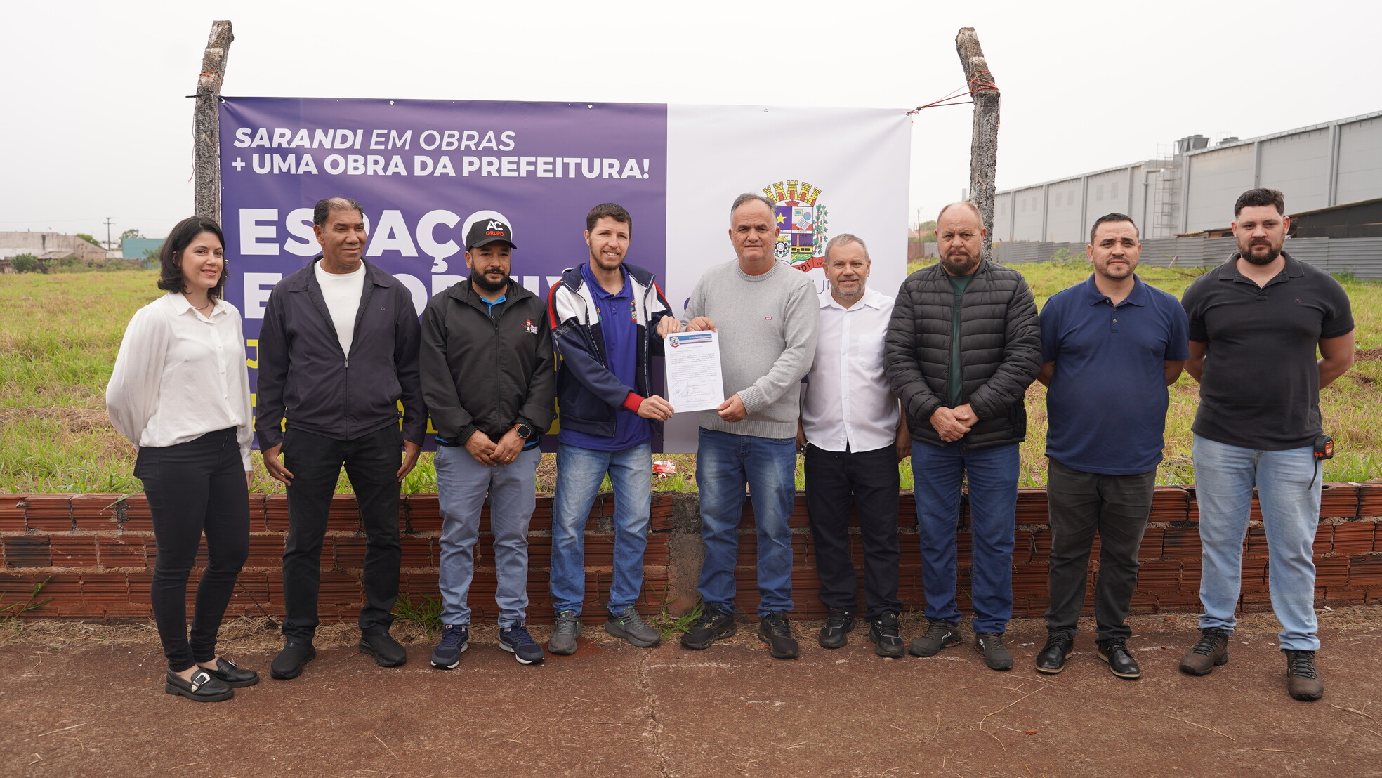 Prefeitura de Sarandi assina Ordem de Serviço e autoriza início das obras do novo Complexo Esportivo do Jardim Bom Pastor